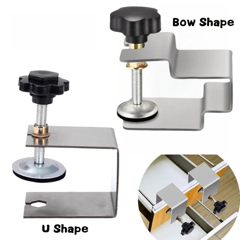 2Pcs Woodworking Jig Cabinet Tool Steel Drawer Front Installation Clamps Drawer Panel Clips Hand Tool Home Furniture Accessories