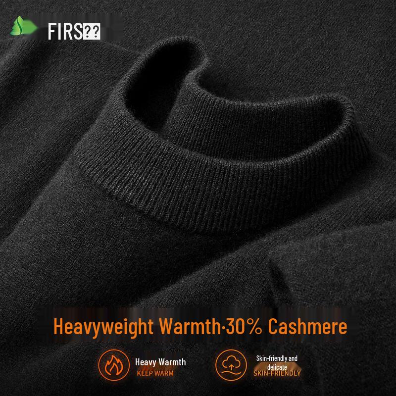 Men's Thickened Cashmere Wool Blend Crewneck Sweater