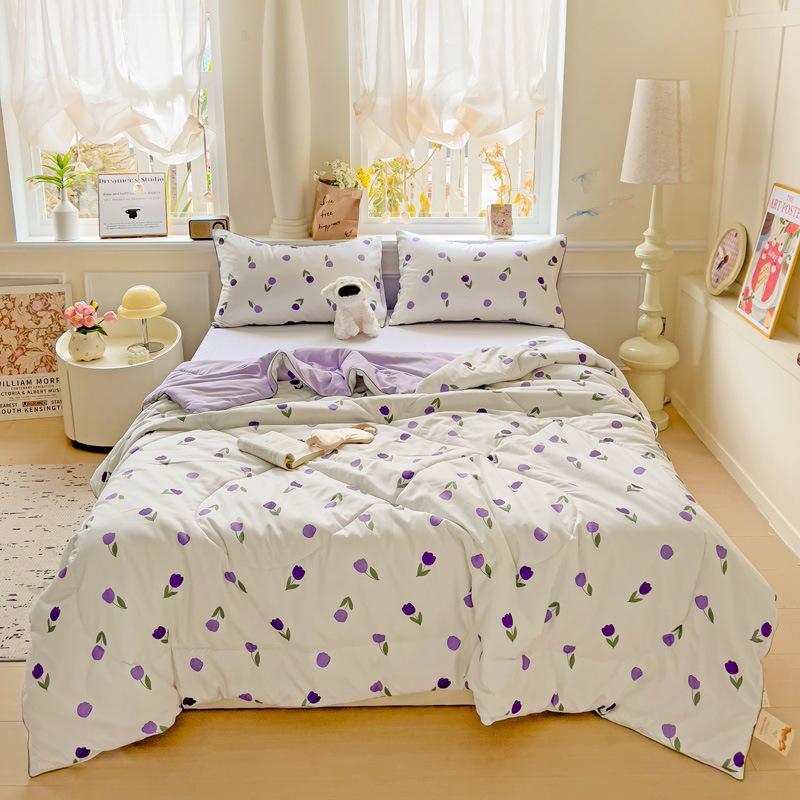 Охлаждающее летнее одеяло класса А для младенцев из стираного хлопка и соевого волокна