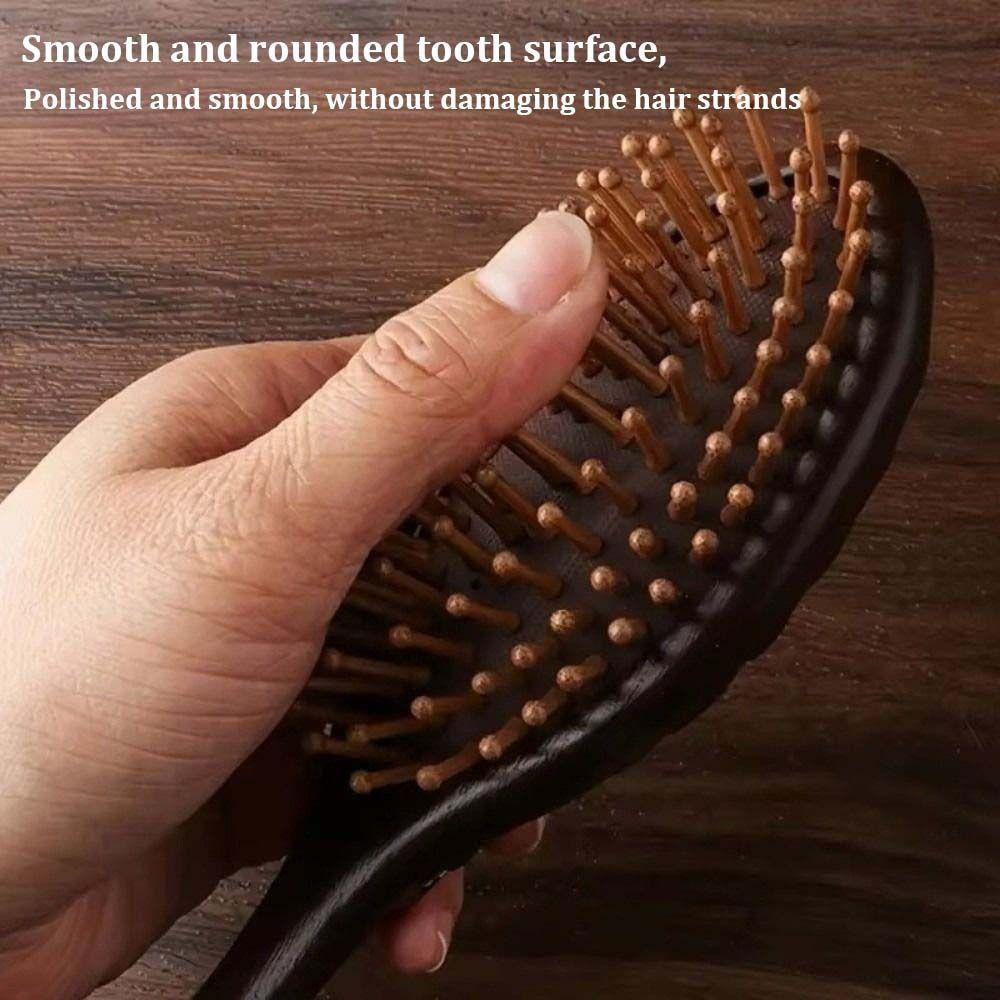 Scalp Meridians Relaxation Sandalwood Comb Round Teeth Hair Comb Air Cushion Comb  for Women