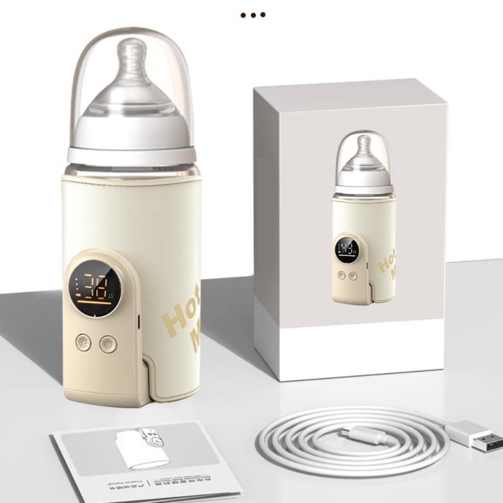 Constant Temperature Milk Warmer Wireless Nighttime Milk Warmer Bottle Insulation Cover  Car Mount