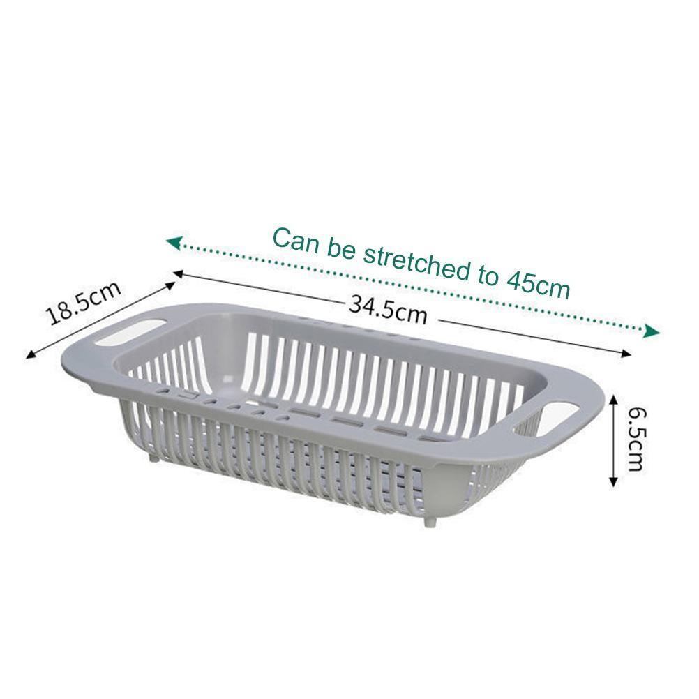 Выдвижная корзина для слива кухонной раковины Пластиковая подставка для посуды Корзина для фильтра раковины Корзина для фруктов и овощей