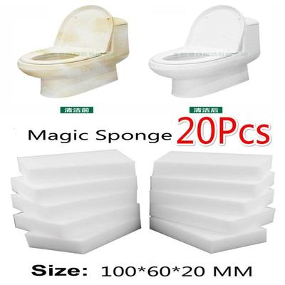 Многофункциональные меламиновые губки. Размер: 100мм x 60мм x 2мм. 20 штук