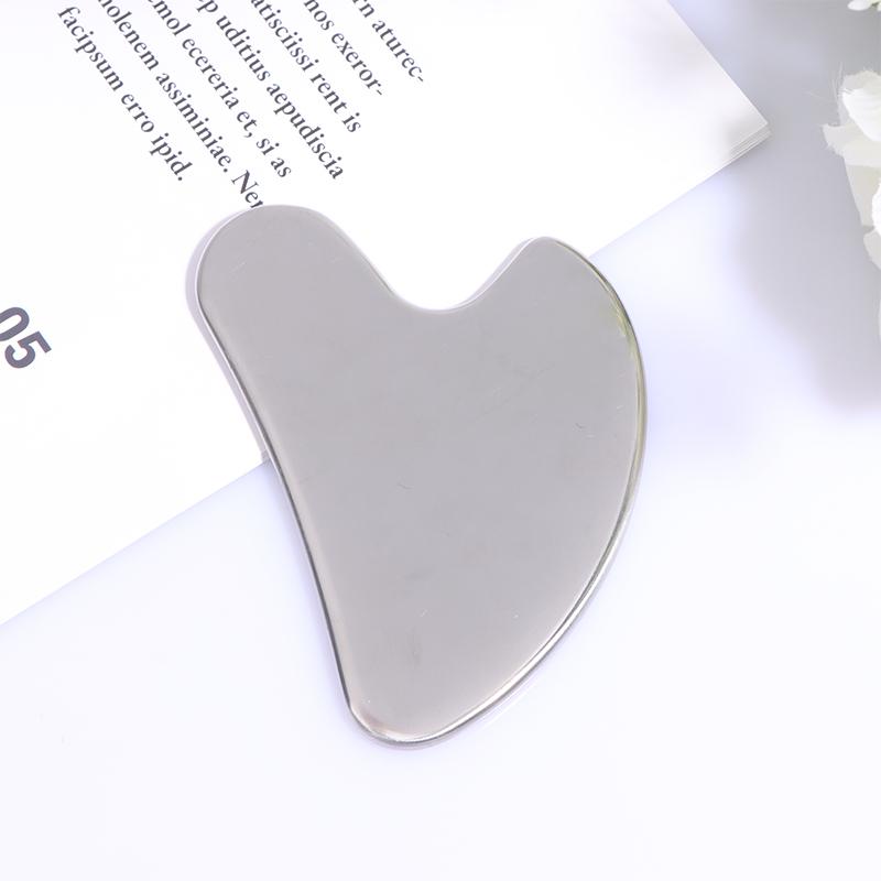 Скребок Гуаша для лица, массажер Гуаша из нержавеющей стали, для тела, шеи, спины, снятия стресса, косметический инструмент для очищения кожи, лимфодренажного детокс-массажа