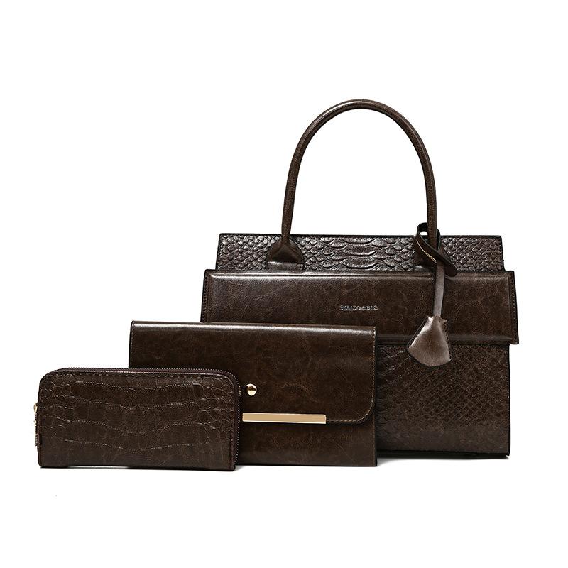 Женская сумка новая городская простая с тиснением под крокодила на плечо сумка-тоут портативная сумка-мессенджер