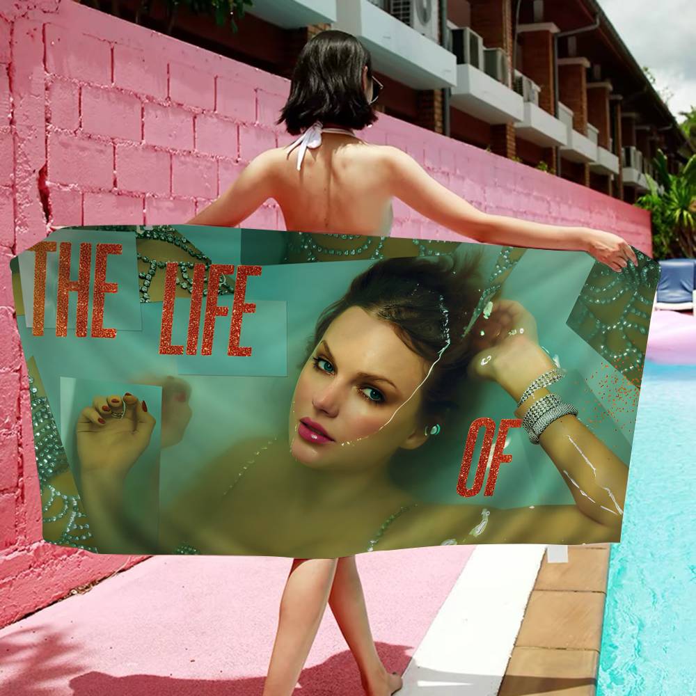 Singer t-Taylor s-Swift Microfiber Printed Beach Towel Mountain Climbing Yoga Beach Swimming Running Absorbent Soft Towel