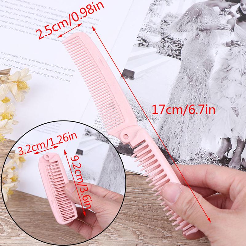 1 Pcs Foldable Hair Comb Brush Anti-Static Hairbrush Portable Travel Hair Brush