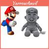 Плюшевая игрушка Супер Марио 28 см Серебряный Марио в сидячей позе Металлический Марио Оптом