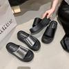 One Word Red Heightening New Women's Shoes 2025 Platform Slippers Women's Summer Leisure Subnet Outer Shoes Sandals