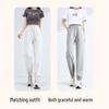 Baleno Women's 2025 Autumn Milk Silk Slimming Cuffed Casual Pants