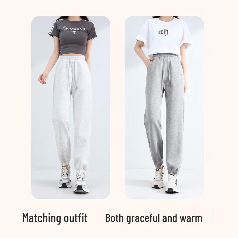 Baleno Women's 2025 Autumn Milk Silk Slimming Cuffed Casual Pants