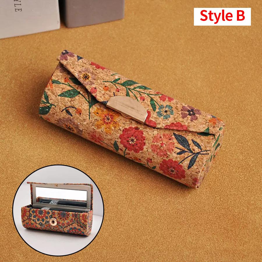 1 шт. - Усовершенствованная ретро-коробка для хранения помады с зеркалом - Мини и удобная, легко носить с собой коробка для помады для выхода в свет