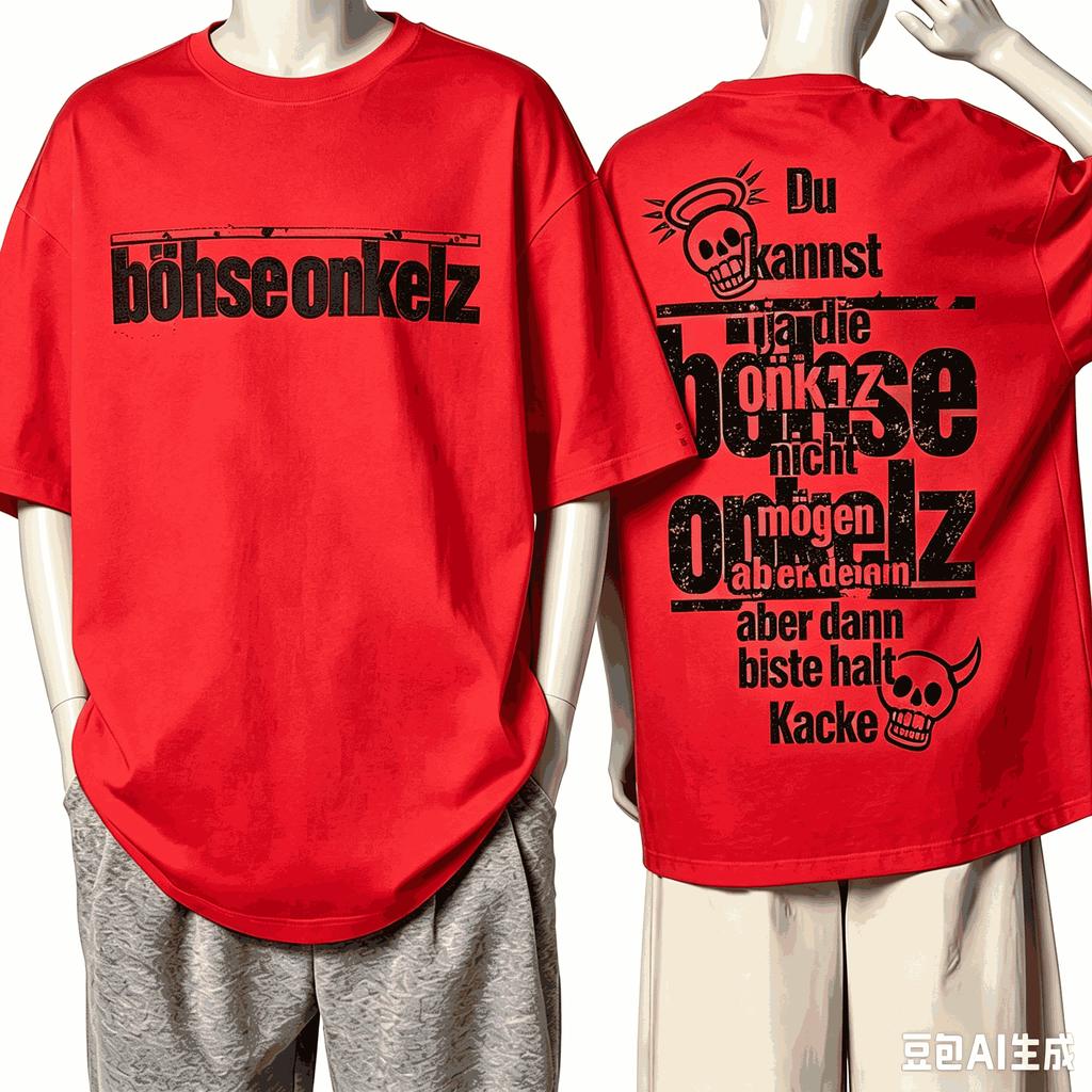 BöHse Onkelz Graphic Print Tshirt Unisex Unisex Cotton Casual Streetwear Fashion Unisex Oversized Top Summer New Tee Hot Product