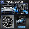 TOYLINX 523 детали Набор строительных блоков Супер Спортивный Автомобиль 1:Модели гоночных автомобилей в масштабе 1:18, конструкторы, наборы для сборки для детей, игрушки-гоночные машины, подарки