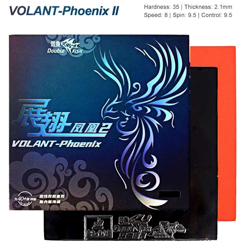 DOUBLE FISH VOLANT-Pheonix Накладка для настольного тенниса с петлей и быстрой атакой Накладка для пинг-понга с предустановленной губкой