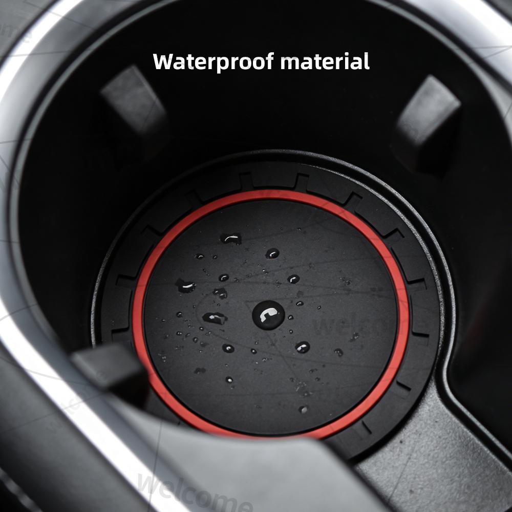 2pcs PVC For Opel Corsa Insignia LOGO OPC Line GTC Vauxhall Car Coaster Water Cup Anti-Slip Silicone Pads Interior Decoration