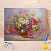 Безрамная картина маслом с цветами, картина на стене, краска по номерам