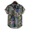 New Hawaiian Men's Summer Casual Flower Korean Retro Shirt 3d Print Short Sleeve Button Top Loose Size Short Sleeve Shirt