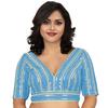 Fancy Designer Blouse for Women for Sarees, Lehengas, and Festivals with Golden Sequin Embroidery V-Neck Georgette Blouse Stylish Ready-to-Wear