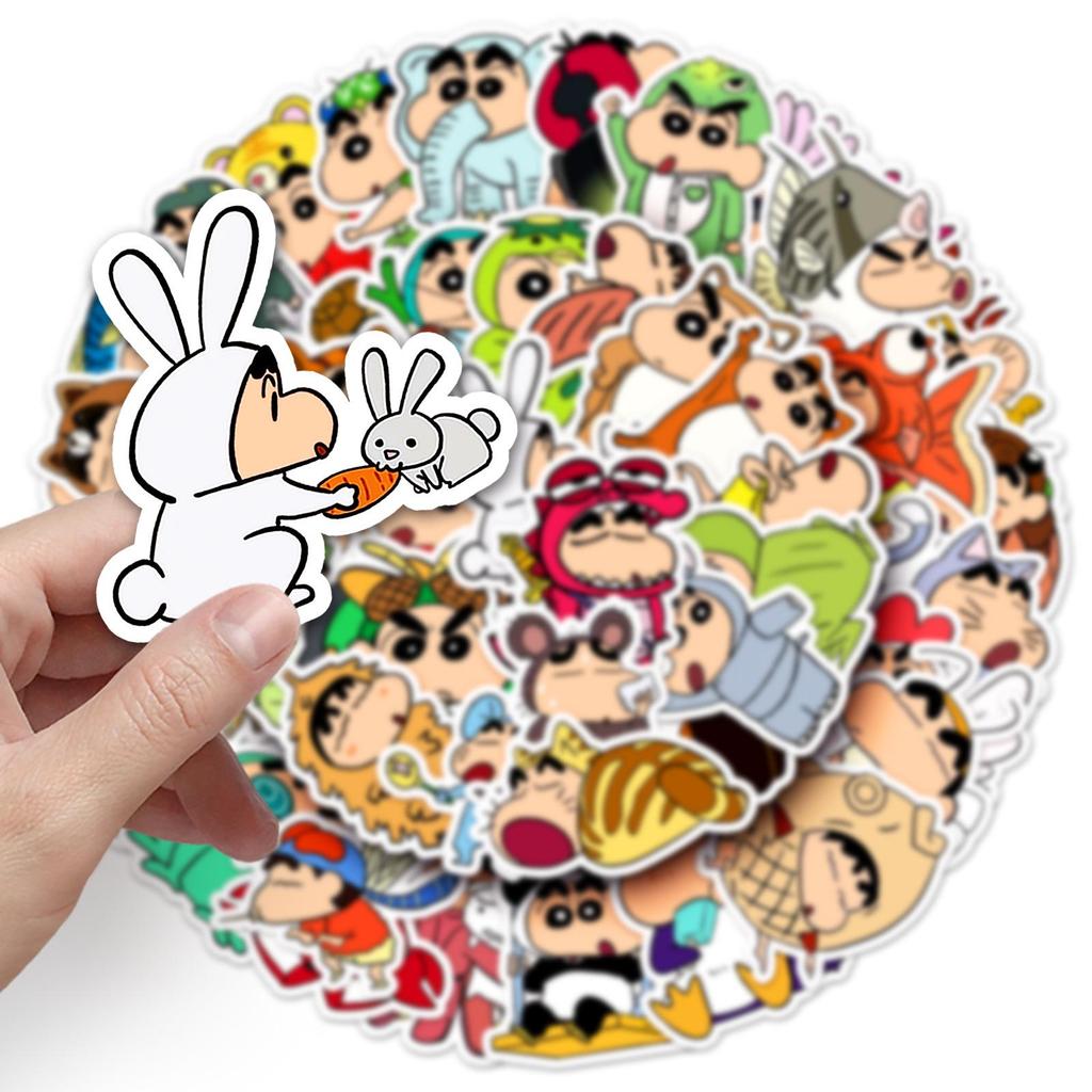 50 Crayon Shin-chan Dress-Up Stickers: Cute Japanese Anime Decorations for Water Cups, Phone Cases, and Tablets