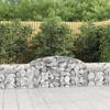 VidaXL Arched Gabion Baskets 3 Pcs 300x30x60/80 Cm Galvanized Iron, Gabion, Gabion Cage, Gabion Wall Basket, Wall of 3146486
