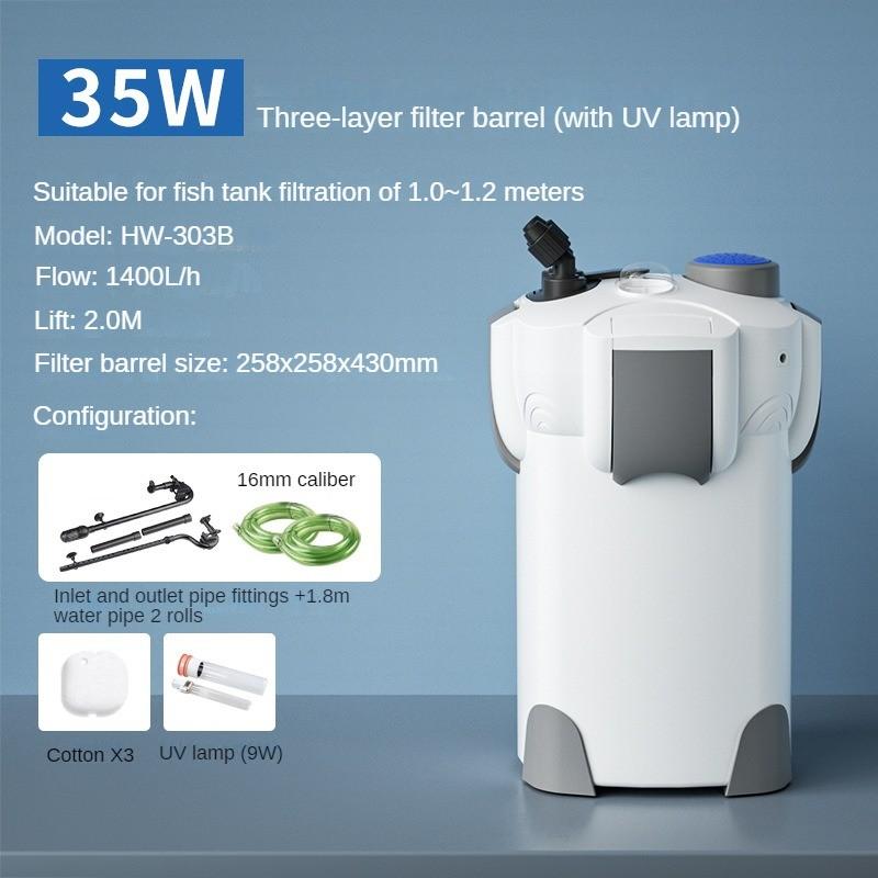Бесшумное ведро-фильтр для аквариума, внешний фильтр-бочка низкого уровня воды, оборудование для очистки и фильтрации воды для аквариума
