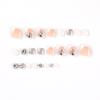 24Pcs/Set Quick Nails Short White Edge French Diamond Toenails False Nials Sticker Wearable Waterproof Manicure Finished Nails