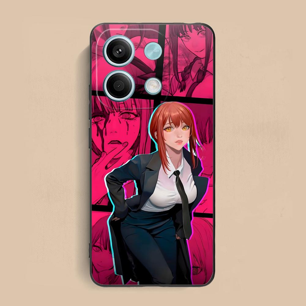 Чехол для телефона 'Chainsaw Makima' для Xiaomi Redmi Note 14 13 12 11 A5 3 2 1 Pro Plus 4G 5G Цветная печать Красивый чехол для смартфона