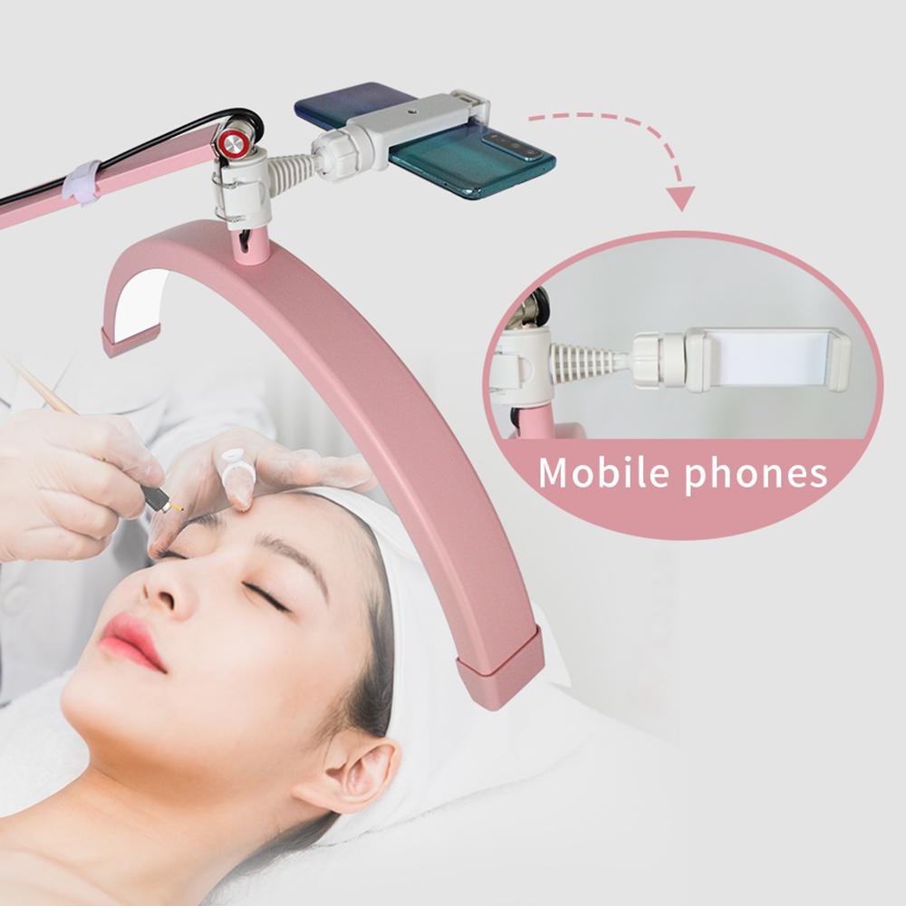 Andoer HD-M3X Настольный светодиодный светильник для видеосъемки в форме полумесяца, заполняющий свет 3000K-6000K с регулируемой яркостью и C-образным зажимом