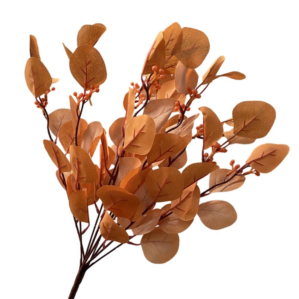 9 Branches Artificial Apple Leaves Multicolor Decorative Leaf Faux Plant Leaves Home Decoration