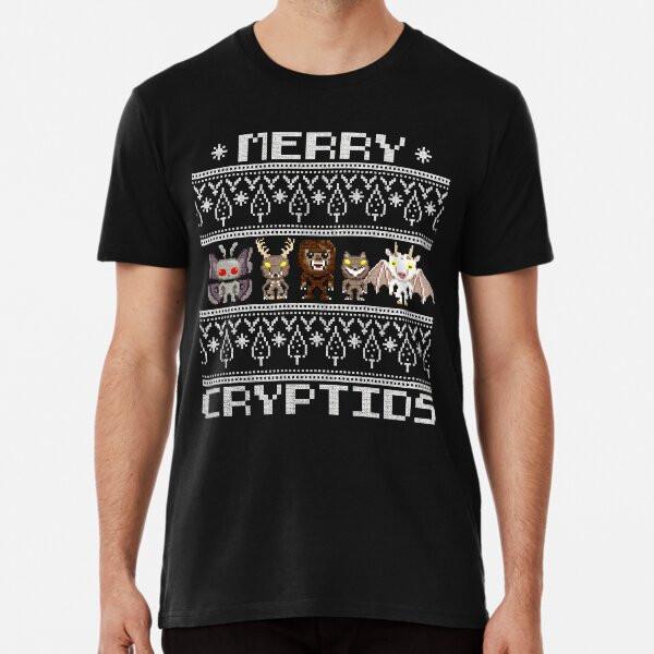 Веселые Криптиды - Уродливый Рождественский Человек-мотылек, Вен от S до 5XL Сделано в Австралии/США Футболка