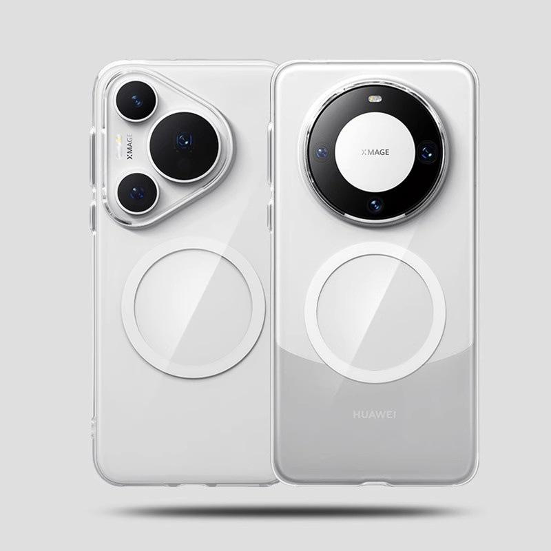Прозрачный магнитный чехол для телефона Huawei Mate 70 Pro - Не желтеющий, Легкий, Прочный, Простая защита