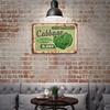 1 Pack Distressed Retro Metal Wall Board, Old Textured Design, Great for Bar Café Restaurant Kitchen Living Room or Hallway Display