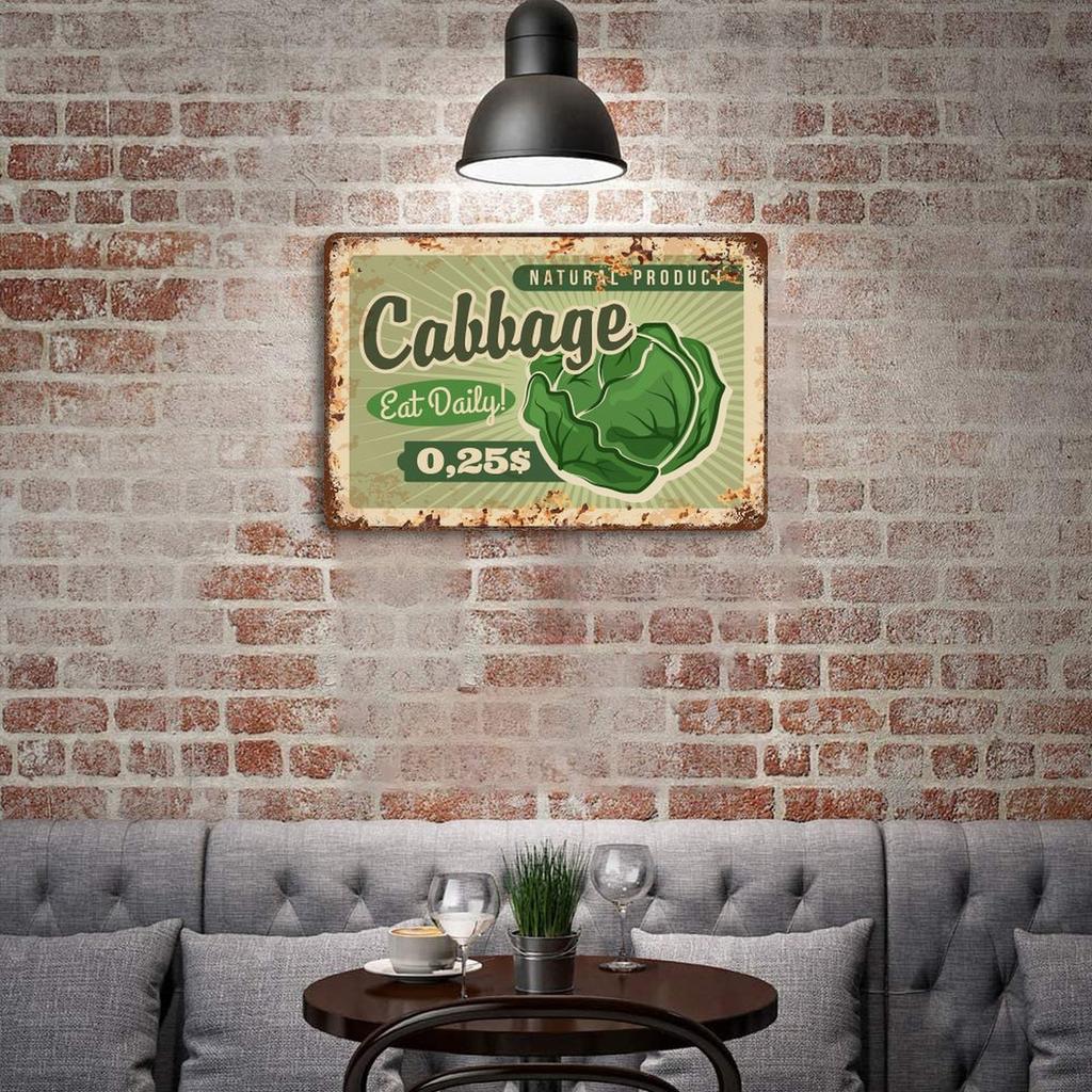 1-Pack retro rustic wall signboard, 20×30cm and 30×40cm, distressed metal décor for pub, cafe or home