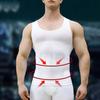 Мужской жилет для фитнеса с U-образным вырезом, без рукавов, корсет для утяжки живота, однотонный, с поддержкой спины, компрессионные топы для тяжелой атлетики