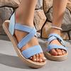 Fashion Women Sandals Summer New Flats Fashion Plus Size 43 Beach Sandels Outdoor Lightweight Breathable Summer Platform Roman Sandals