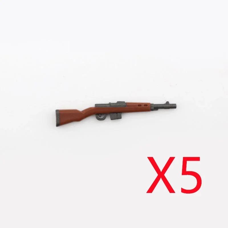 5 СМ Вторая мировая война Военные строительные блоки Американские Немецкие Советские Фигурки солдат Оружие Аксессуары Пистолеты Пистолет Снайперский ремень Мини-кирпичики MOC