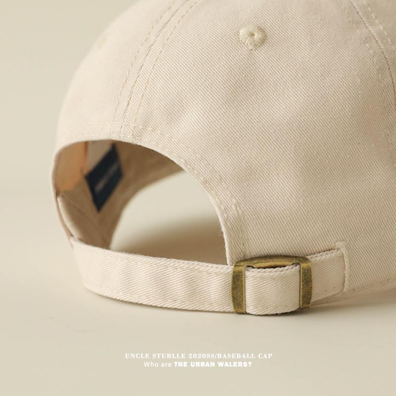 High-Quality Pure Cotton Soft Top Baseball Cap - Solid Color Duckbill Hat for Men & Women, All Seasons