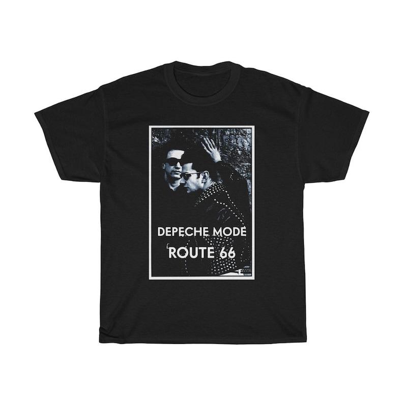 230 г/м² 100% хлопок Depeche Mode 1987 Route 66 Electronic New Wave футболка унисекс классическая