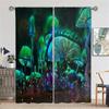 Nature Fantasy Mushroom Dreamy Plant Moon Window Curtains Blinds For Living Room Bedroom Bathroom Kicthen Door Home Decor2Pcs