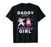 Birthday Girl's Daddy Doubles Unicorn Kitty Cat Birthday T-Shirt