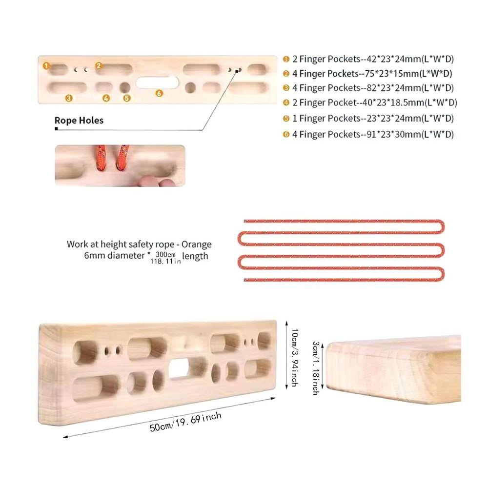 Rock Climbing Climbing Fingerboard Grip Strengthener Climbing Training Board Men Women