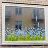 Fully Transparent and Fresh Blue Butterfly Window Decoration Stickers for Living Room Balcony Glass