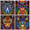 50x50cm Diamond Painting New Animal Wolf 5D Diamond Embroidery Cross Stitch Leopard Owl Rhinestones Mosaic Children's Room Decor