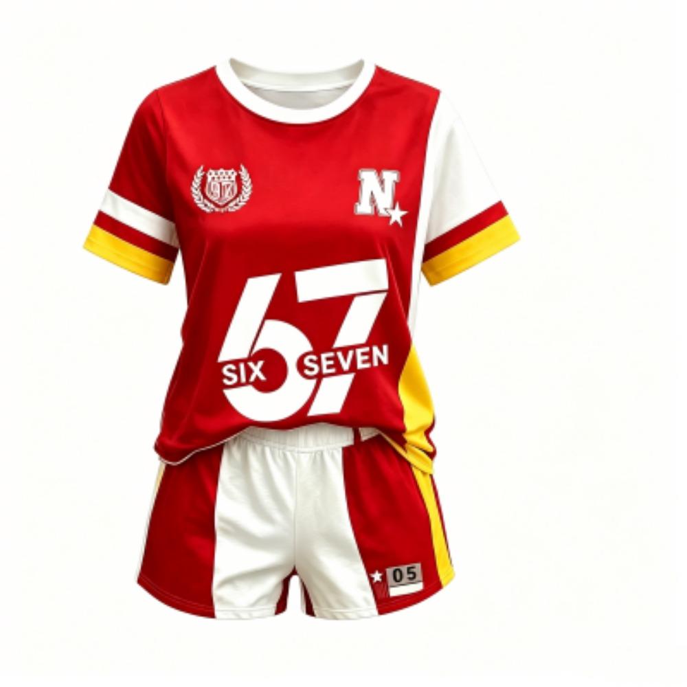 Fashion Leisure Vacation Outdoor Street Kids T-shirt and Shorts 2 Piece Set Summer Home Casual Outfit Boy and Girl's Sports Set