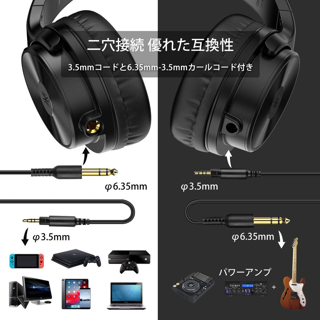 Проводные Hi-Fi наушники OneOdio с 50-мм съемными динамиками для мониторинга инструментов и фильмов, наушники для и подкастов с высоким разрешением, накладные с микрофоном,