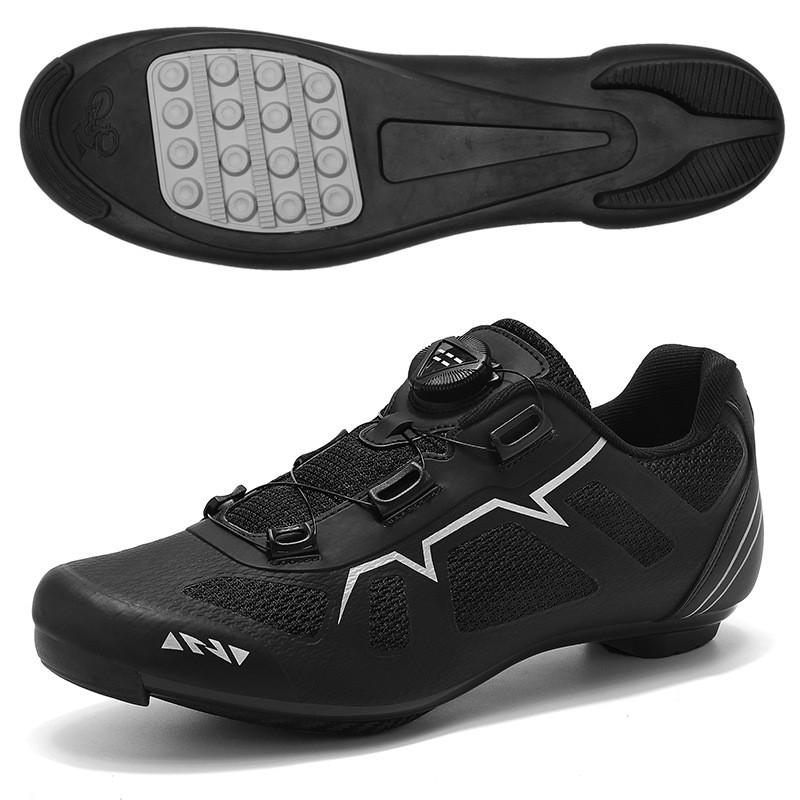 Road Cycling Shoes Men Women Breathable Stiff Sole Non-Cleat Clipless Compatible