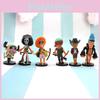 One Piece 6pcsset Figures Monkey D Luffy Zoro Chopper Miniatures Pvc Gift Toys