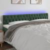 VidaXL LED Headboard Bedroom Furniture Double Bed Accessory Head of Bed Frame Interior Dark Green 3122011