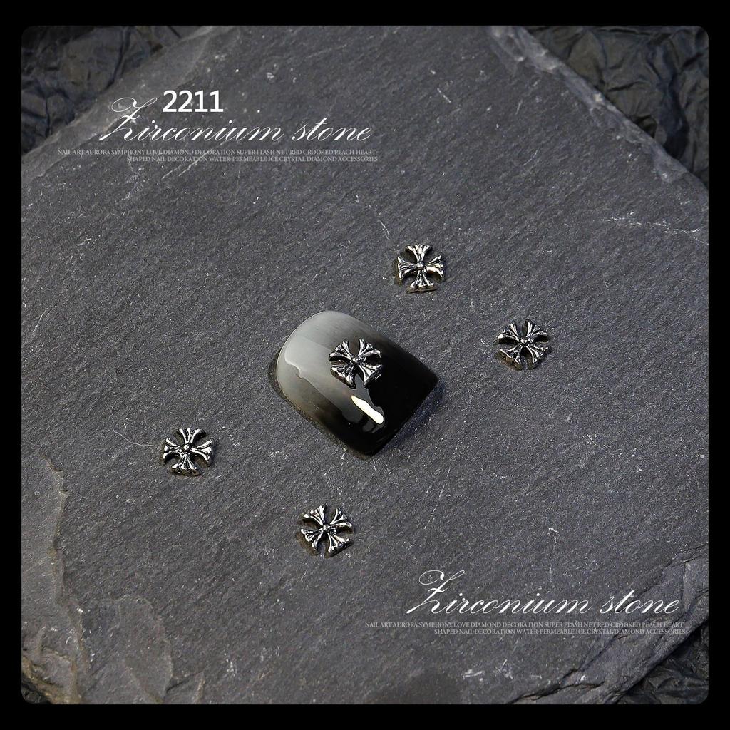 12шт. Орнамент для ногтей. Крестик. Металлический орнамент «сделай сам».